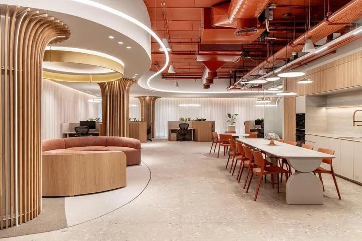 国外办公室空间设计：JTI以色列办公室的流线美学