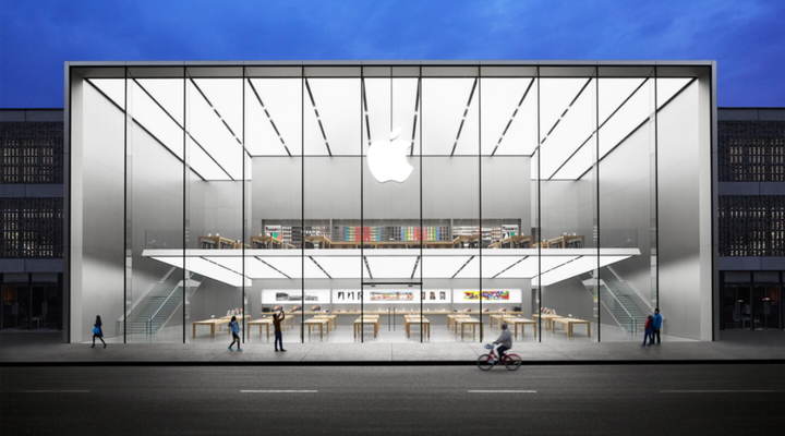 苹果店的外立面玻璃设计，是谁设计的