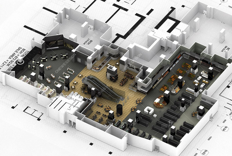 OLE精品超市设计_万维商业空间设计