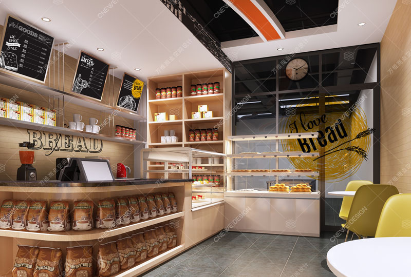 面包店餐厅设计_万维商业空间设计