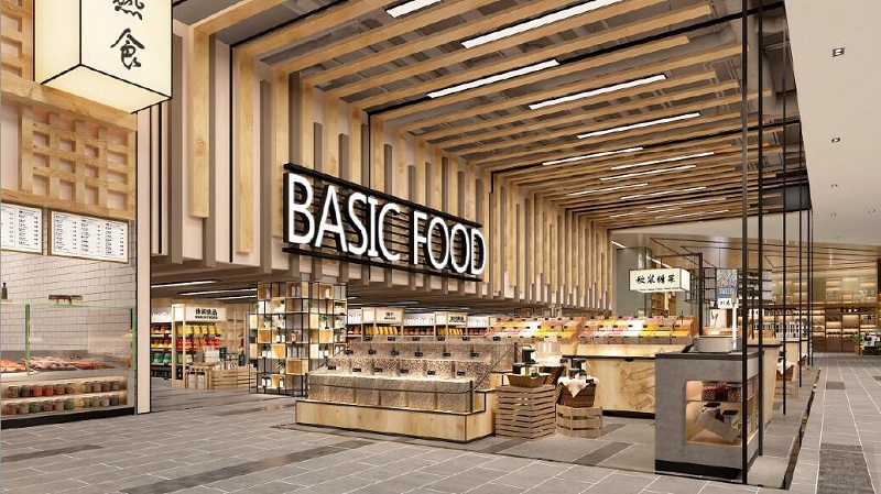 万维商业空间设计案例-仁禾市集休闲食品区设计