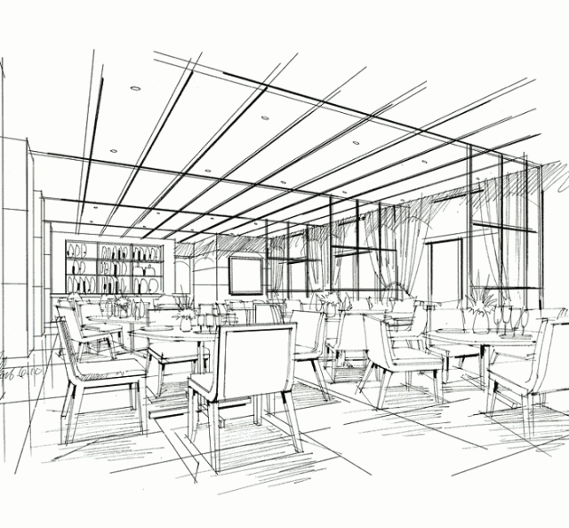 餐饮商业空间设计中的手绘赏析