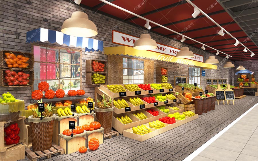 盒马鲜生超市色彩设计